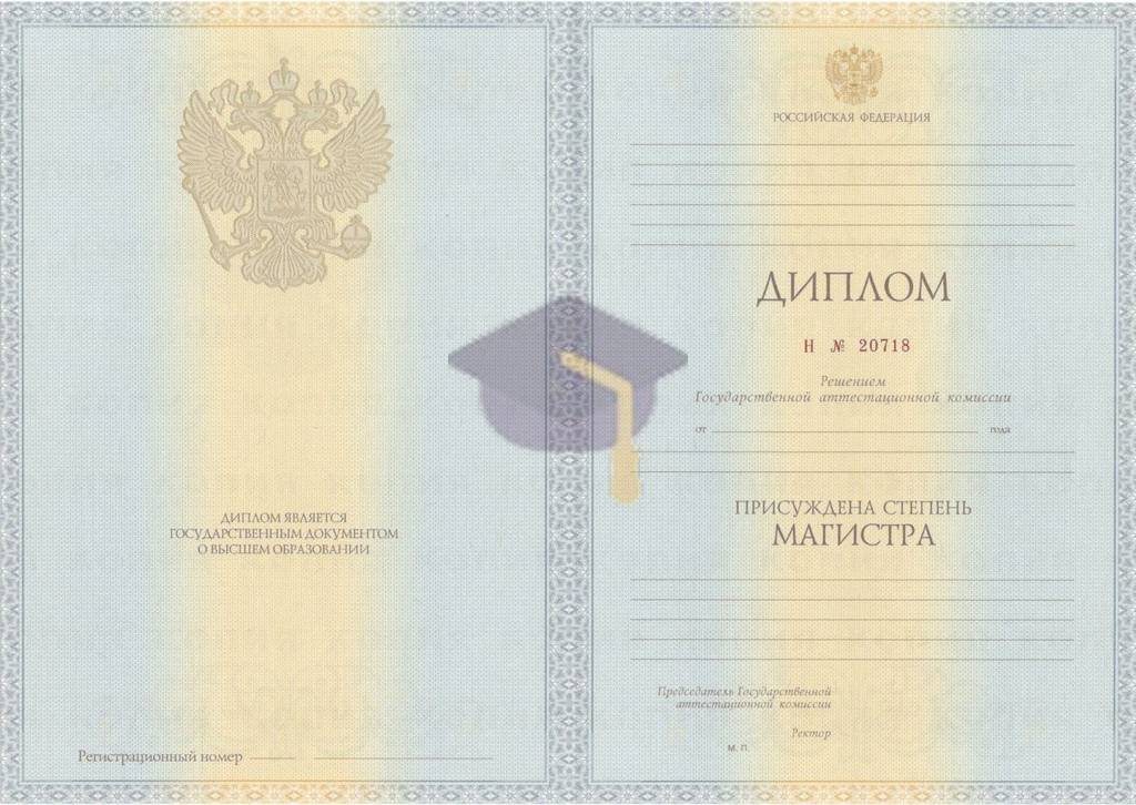 Диплом магистра с 2012 по 2013 годы
