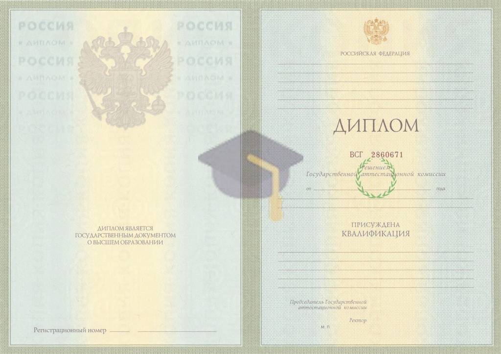 Диплом специалиста с 2004 по 2008 годы